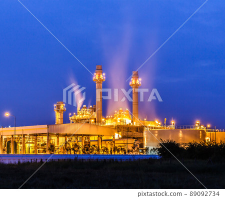 Light industry power plants on Sky blue Light industry power plants on Sky blue 89092734