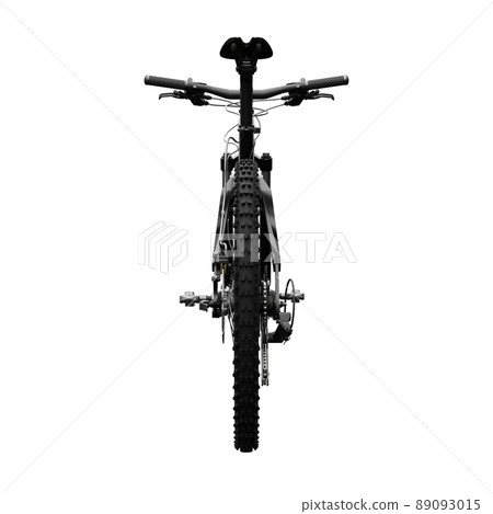 Black mountain bike on an isolated white background. 3d rendering. Black mountain bike on an isolated white background. 3d rendering. 89093015