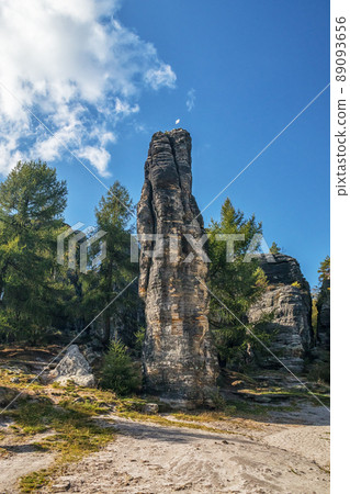 Rock formation in Sandstone Mountains The Tisa Rocks, Tisa Walls - Tiske steny, Czech republic Rock formation in Sandstone Mountains The Tisa Rocks, Tisa Walls - Tiske steny, Czech republic 89093656