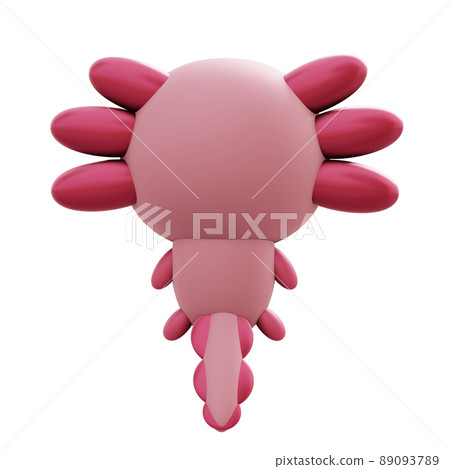 cartoon 3D illustration of Cute Axolotl cartoon 3D illustration of Cute Axolotl 89093789