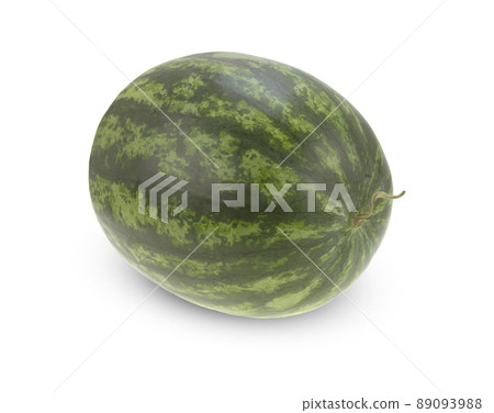 Watermelon isolated on white background. One watermelon with clipping path 89093988