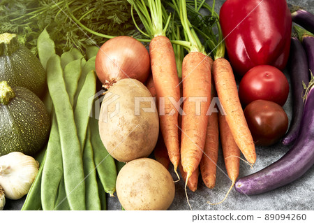 Composition of fresh vegetables. Vegetarian and vegan food. Healthy food Composition of fresh vegetables. Vegetarian and vegan food. Healthy food 89094260