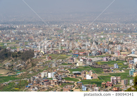 Smog Covered Kathmandu Cityscape 89094341