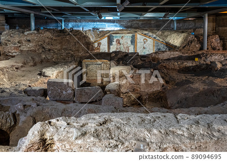 Crypt of the Basilica of Santa Eulalia in Merida, Extremadura, Spain. Crypt of the Basilica of Santa Eulalia in Merida, Extremadura, Spain. 89094695