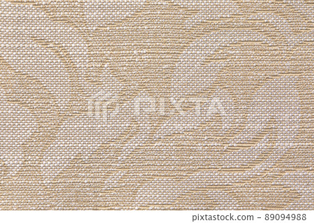 Floral old retro vintage ornament fabric in biege color on background. Cute ornament floral pattern. Background wall design. Vintage wallpaper 89094988
