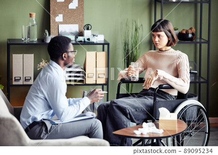 Woman with Disability Visiting Psychotherapist Woman with Disability Visiting Psychotherapist 89095234