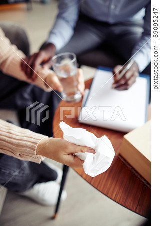 Patient Crying in Therapy Session Patient Crying in Therapy Session 89095247