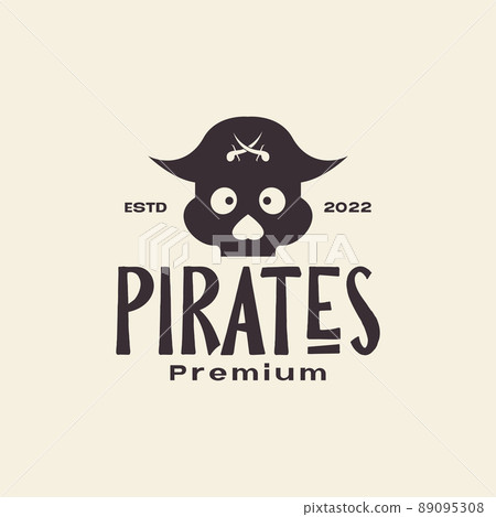 skull with hat pirate hipster logo design vector graphic symbol icon illustration creative idea skull with hat pirate hipster logo design vector graphic symbol icon illustration creative idea 89095308