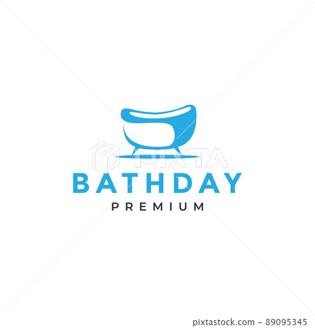 bathtub modern shape logo design vector graphic symbol icon illustration creative idea 89095345