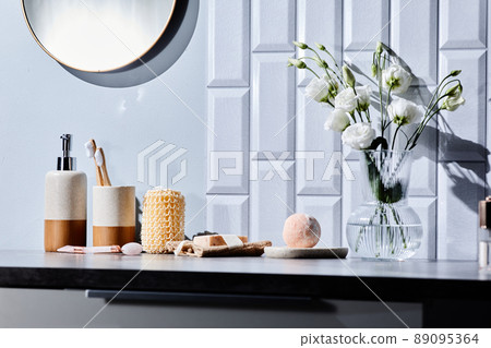 Products for beauty treatment in bathroom Products for beauty treatment in bathroom 89095364