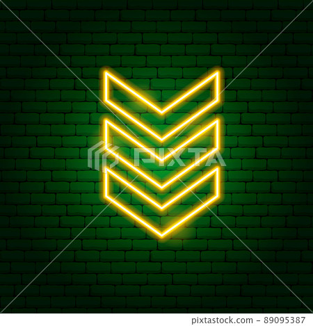 Army Chevron Sergeant Neon Sign 89095387