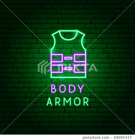 Body Armor Neon Label - Stock Illustration [89095437] - PIXTA
