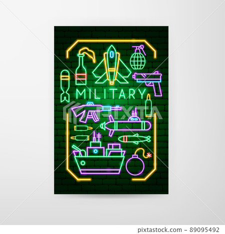 Military Neon Flyer Military Neon Flyer 89095492