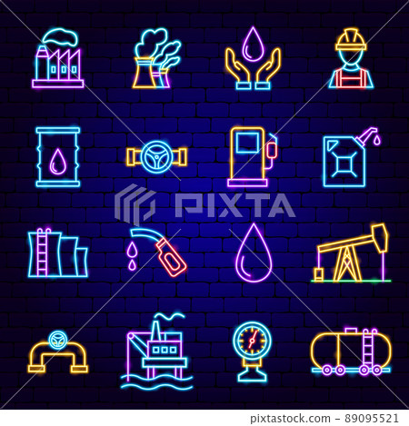 Oil Gas Neon Icons Oil Gas Neon Icons 89095521