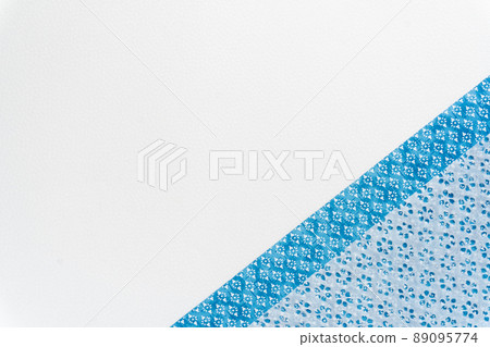 藍色友禪日本紙和鏤空日本紙背景 89095774