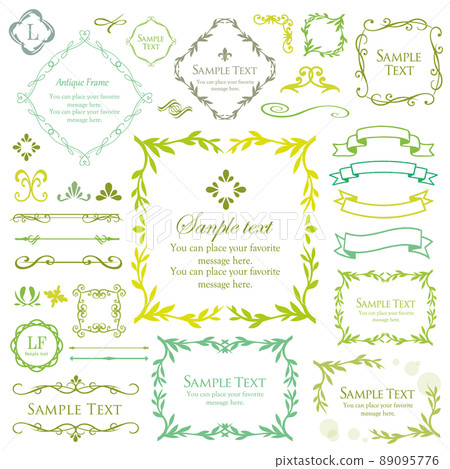 Design material. A set of antique decorative rules. Design material. A set of antique decorative rules. 89095776