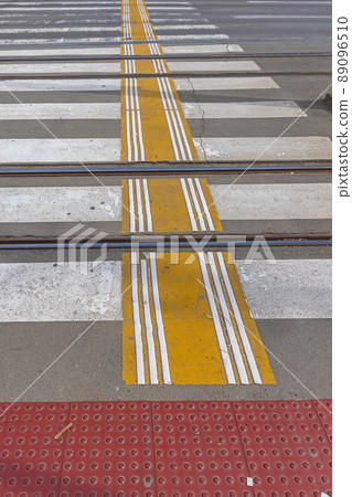 Zebra Crossing Tram Tracks Zebra Crossing Tram Tracks 89096510