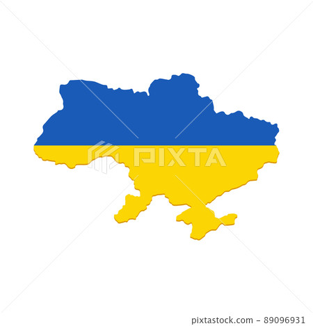 Shape or map of Ukraine territory, vector icon 89096931