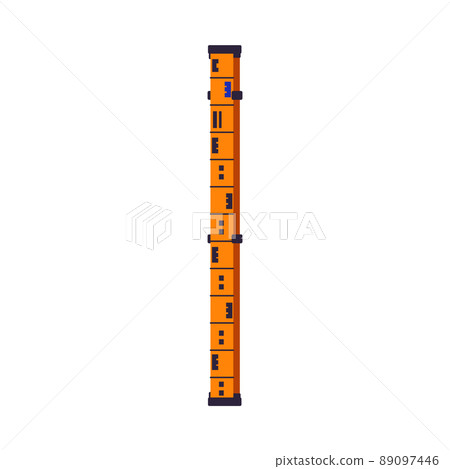 Orange surveyor equipment flat style, vector illustration 89097446