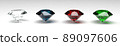 Diamond Sapphire Rubin Smaragd 3D rendering 89097606