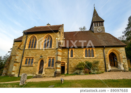 Holmbury St Mary near Dorking, Surrey, UK: Saint Mary The Virgin Parish Church in the pretty village of Holmbury St Mary. View from the front. Holmbury St Mary near Dorking, Surrey, UK: Saint Mary The Virgin Parish Church in the pretty village of Holmbury St Mary. View from the front. 89097688