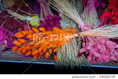 Colorful dyied dried wild flowers for doceration Colorful dyied dried wild flowers for doceration 89098539