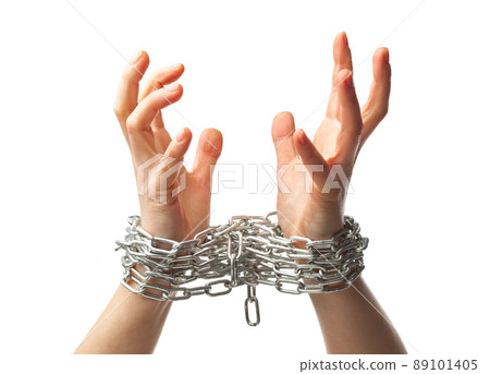 two chained hands 89101405