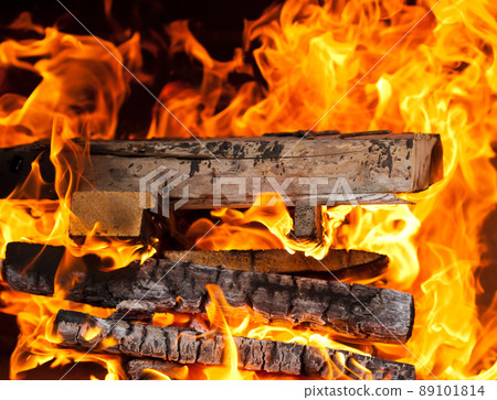 burning logs 89101814