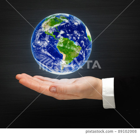 globe on the hand globe on the hand 89102008