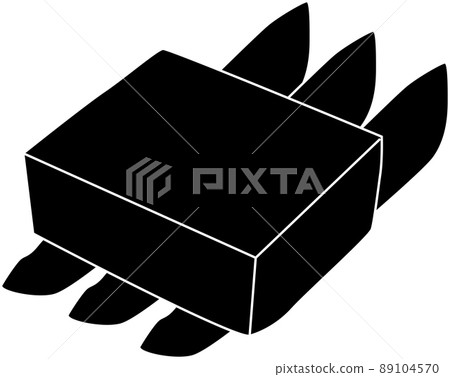 竹草上的豆腐剪影 89104570