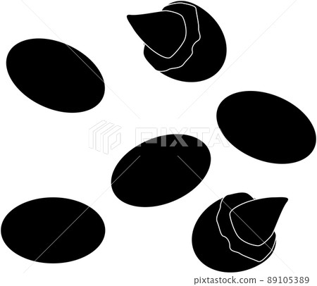Almond chocolate silhouette material Almond chocolate silhouette material 89105389