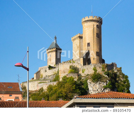 View from city streets on Chateau de Foix View from city streets on Chateau de Foix 89105470