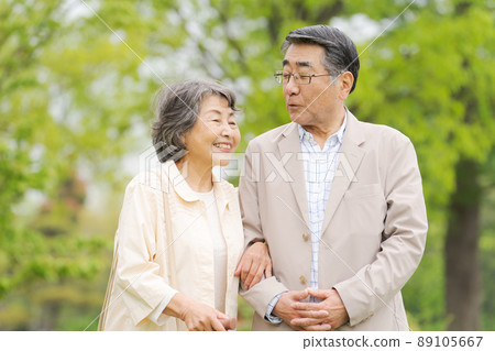 Senior couple outdoors Senior couple outdoors 89105667