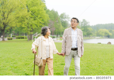 Senior couple outdoors Senior couple outdoors 89105973