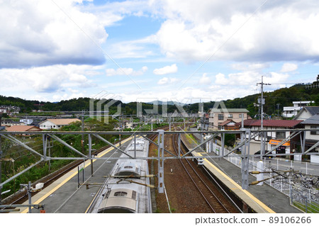 2021年從山陽本線廣島站到白市站的列車窗口及周邊景色 89106266