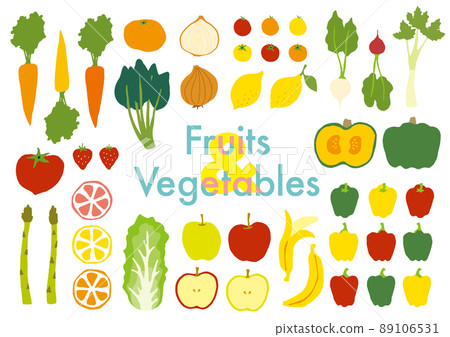 蔬菜水果插畫素材 蔬菜水果插畫素材 89106531