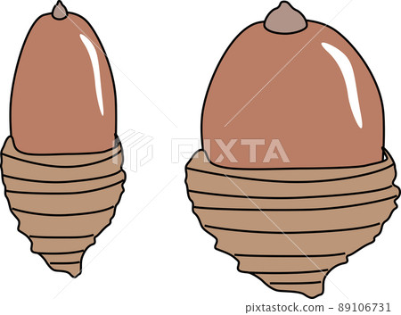 Cute acorn illustration material Cute acorn illustration material 89106731