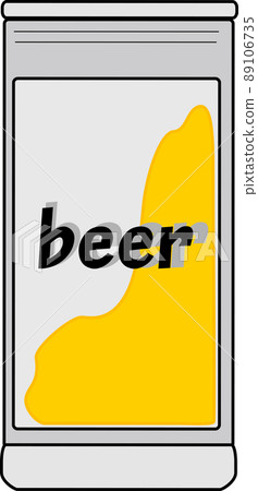 Illustration material of simple canned beer 89106735