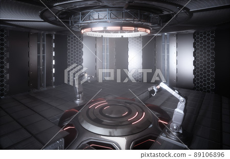 3D rendering of technology booth 3D rendering of technology booth 89106896