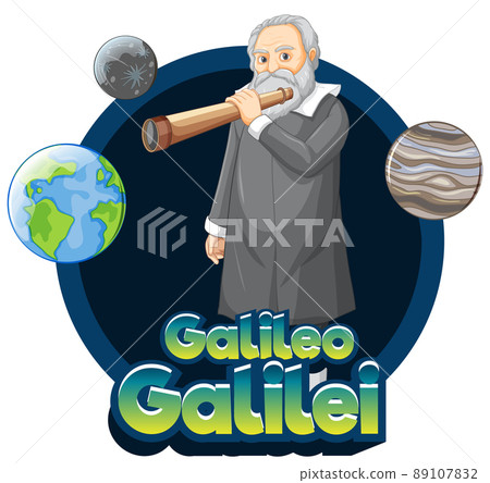 Portrait of Galileo Galilei in cartoon style Portrait of Galileo Galilei in cartoon style 89107832