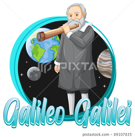 Portrait of Galileo Galilei in cartoon style Portrait of Galileo Galilei in cartoon style 89107835