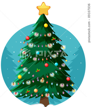 Christmas theme with christmas tree 89107836