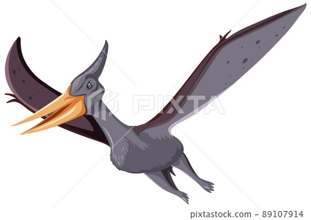 A dinosaur pteranodon on white background 89107914