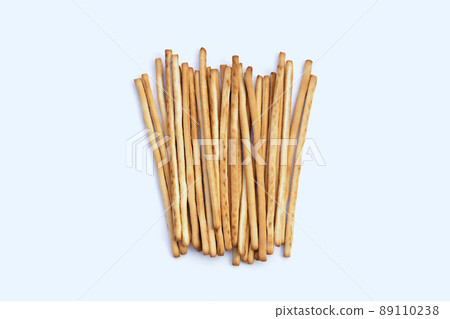 Bread sticks on white background Bread sticks on white background 89110238
