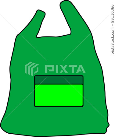 Cute green eco bag illustration Cute green eco bag illustration 89110366