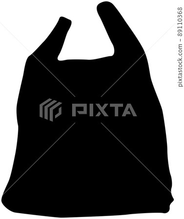 Image material "silhouette" of bags used for shopping Image material "silhouette" of bags used for shopping 89110368