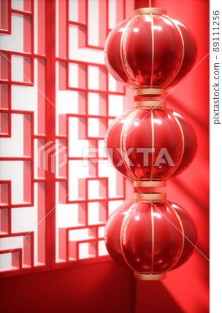 3D rendered Chinese style concept illustration 3D rendered Chinese style concept illustration 89111256