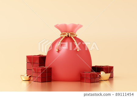 3D rendered Chinese style concept illustration 89111454