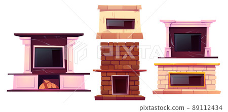 Fireplace, home interior chimneys, heating system 89112434