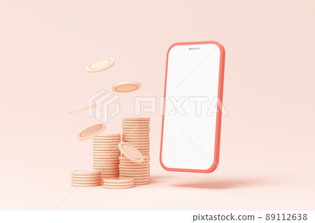 3D rendered financial theme concept illustration 89112638